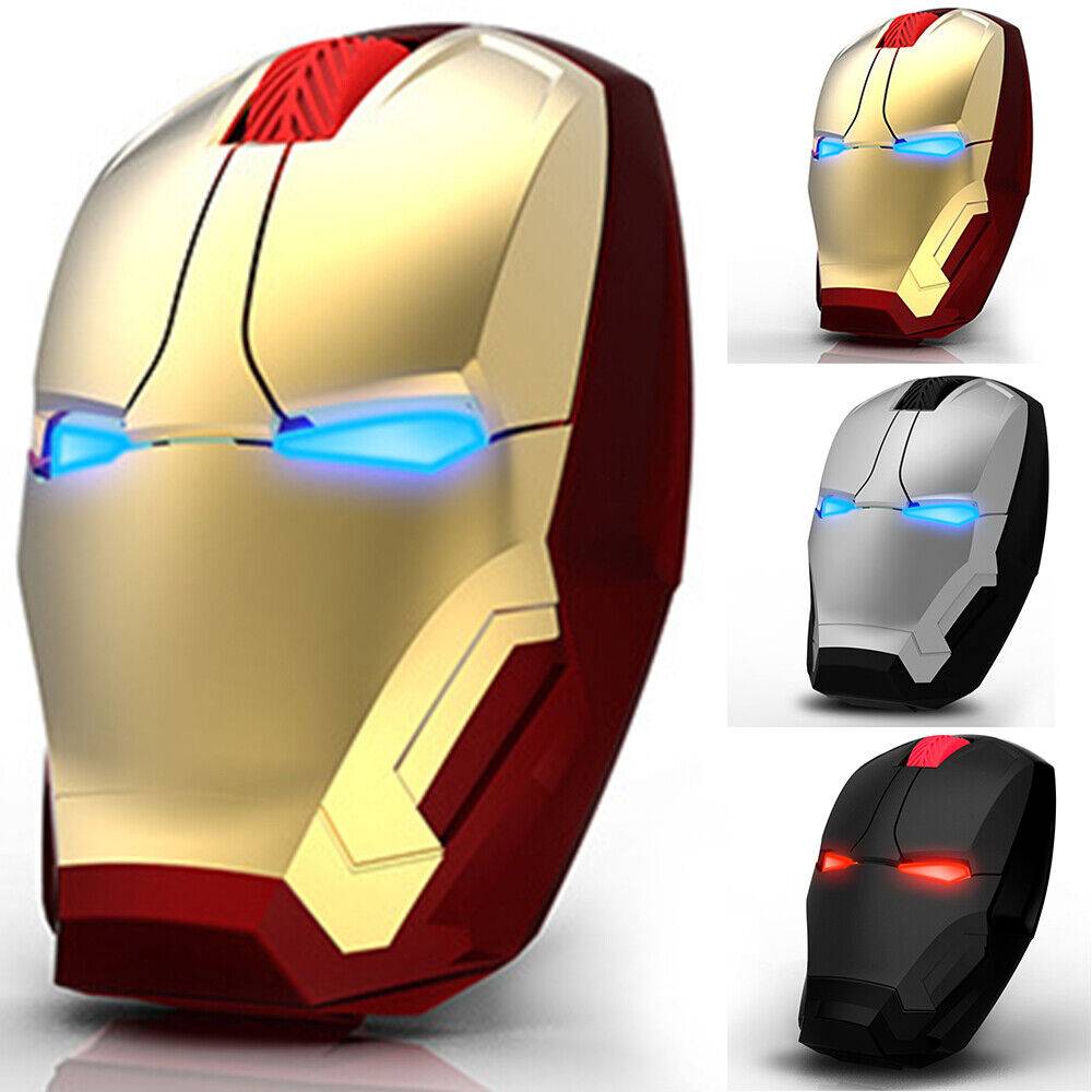 wecool26 PC Iron Man LED Gaming Maus Kabellos USB Computer Notebook Laptop Funkmaus 2,4G
