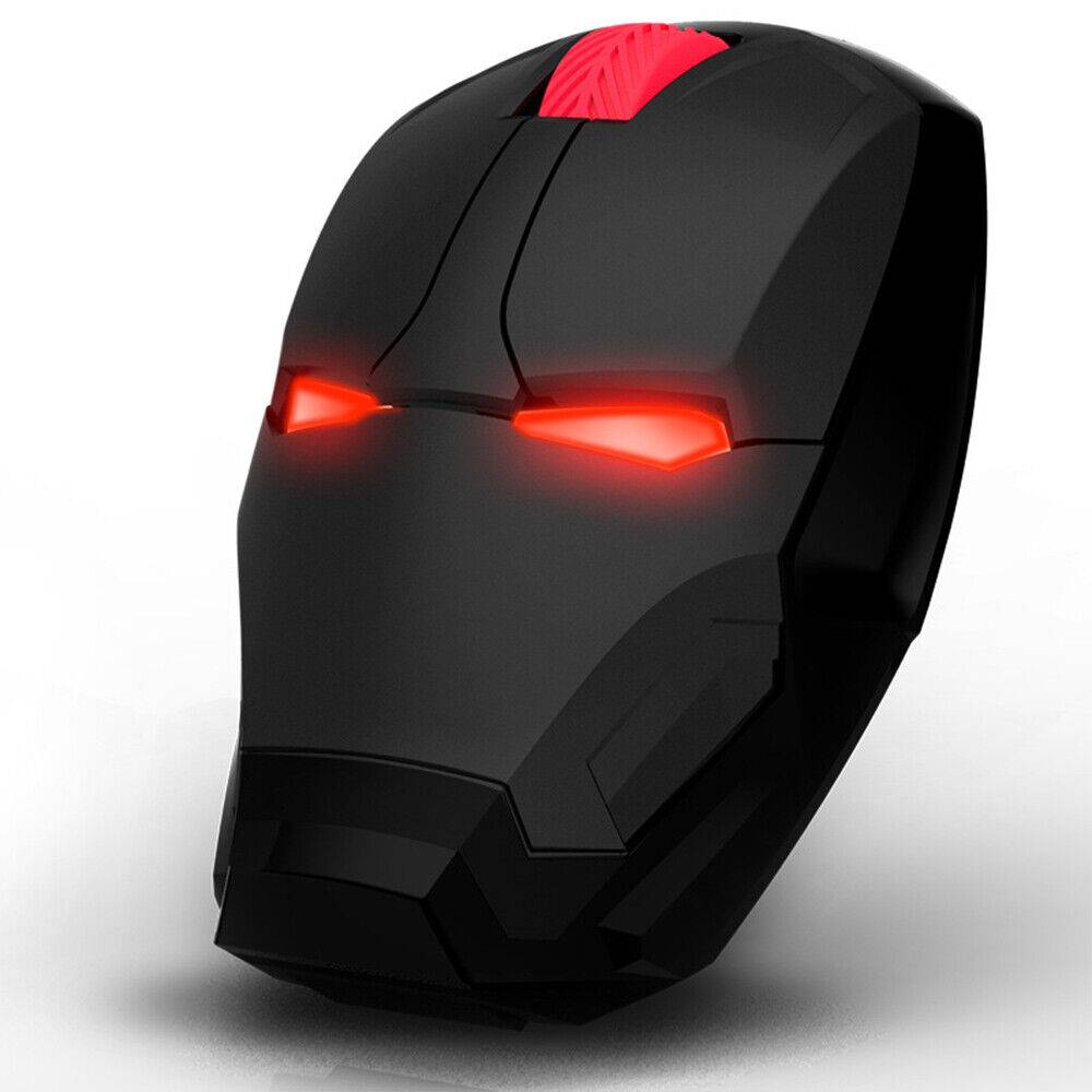 wecool26 PC Iron Man LED Gaming Maus Kabellos USB Computer Notebook Laptop Funkmaus 2,4G Kostenlose Rückgabe