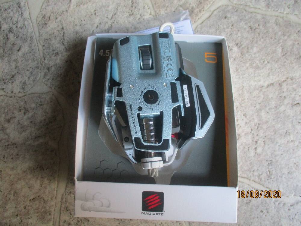 wolfsoft_gmbh Mad Catz R.A.T. 5 Gaming Maus RAT 5 5600 DPI Laser Sensor USB weiß PC MAC Zeitbegrenzte Promotion