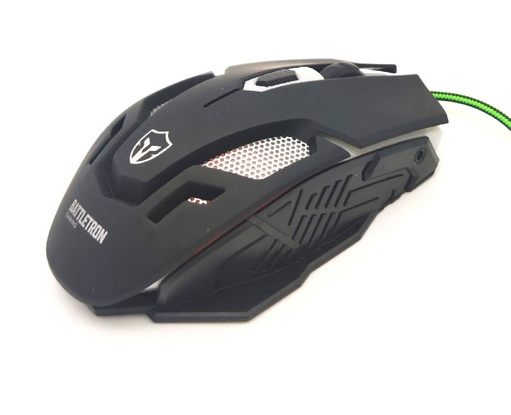 SlichShop Battletron Gaming Mouse LED PC Maus Switch 4 Stufen von 1000-3200 DPI Kabel 1,4m Bis zu 50% Rabatt