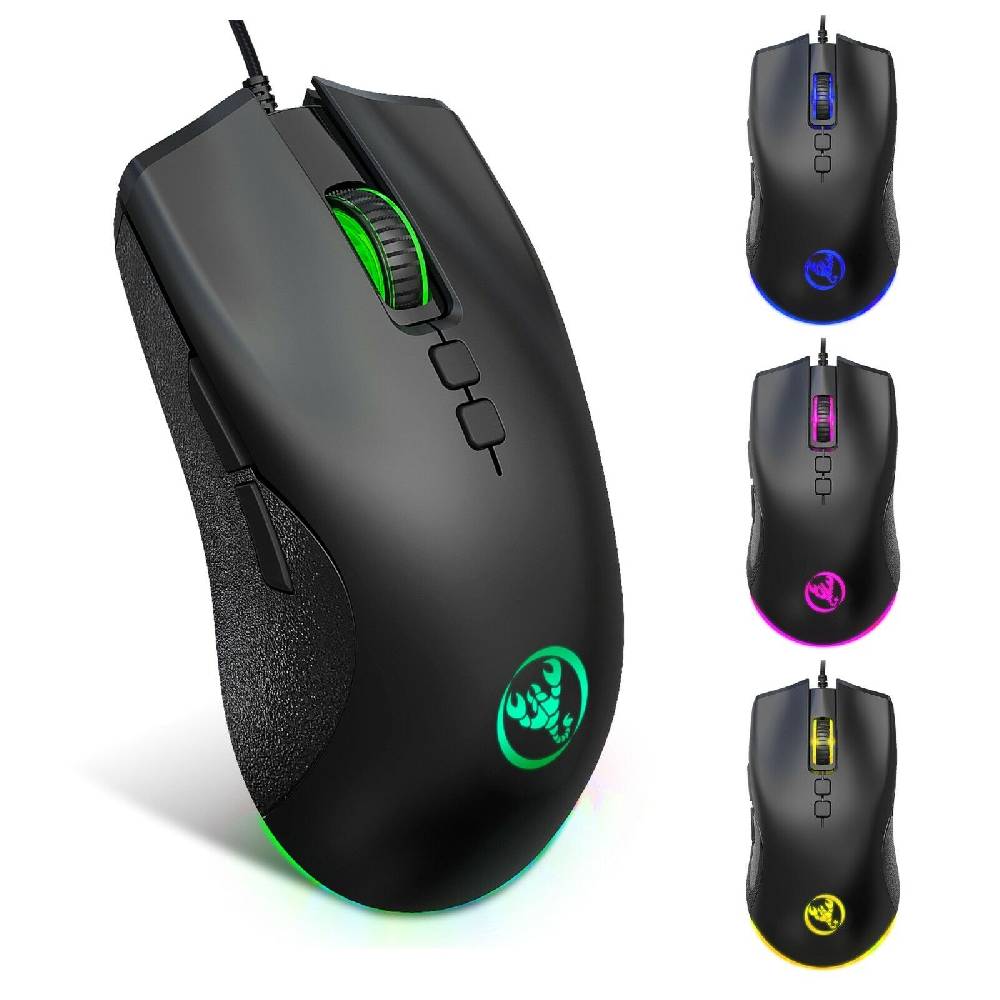 Pulsio Profesionelle Gaming USB Maus optisch LED für PC Computer Laptop Notebook DPI