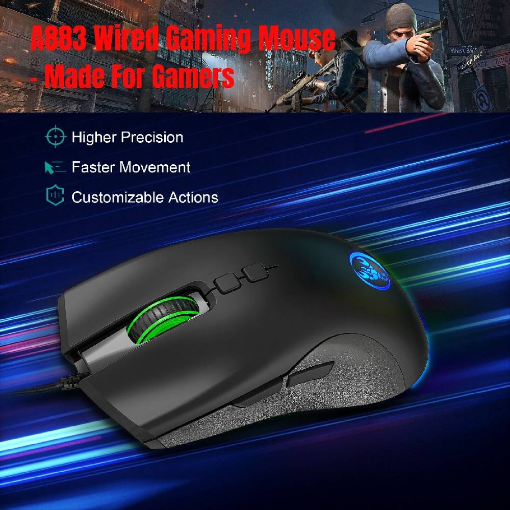 Pulsio Profesionelle Gaming USB Maus optisch LED für PC Computer Laptop Notebook DPI Angebote