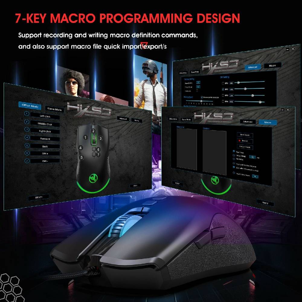 Pulsio Profesionelle Gaming USB Maus optisch LED für PC Computer Laptop Notebook DPI Angebote