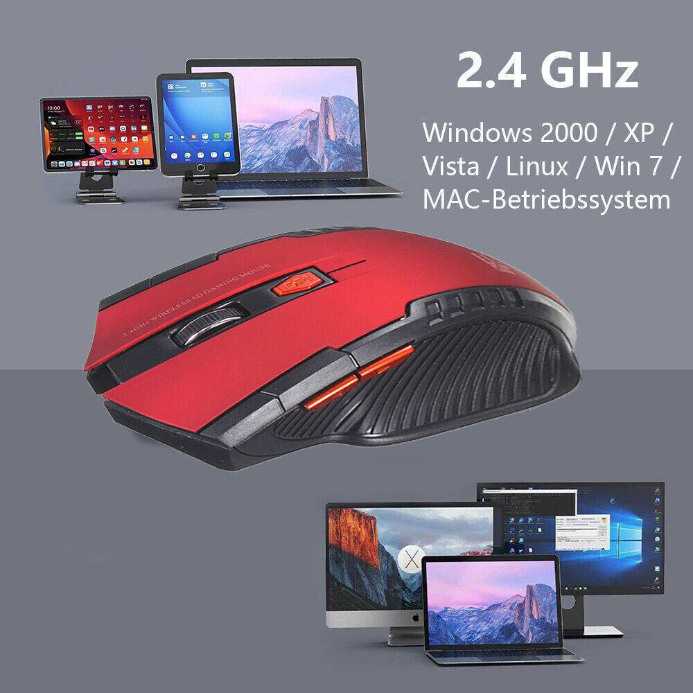 doublewiner-eu Drahtlose Maus USB Aufladbare 2.4Ghz Bluetooth-kompatibel Für Laptop PC ipad NEU Hotsell
