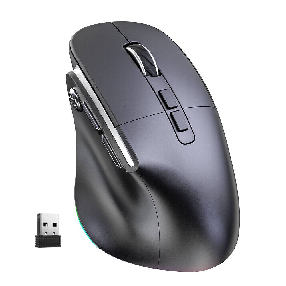 Topeleklivesom 2,4 G Bluetooth Maus Mouse Optisch 8-Tasten, max. 2400 DPI PC Laptop Funkmaus Blitzverkäufe