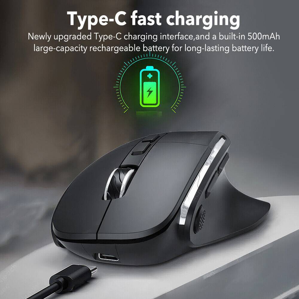 Topeleklivesom 2,4 G Bluetooth Maus Mouse Optisch 8-Tasten, max. 2400 DPI PC Laptop Funkmaus Blitzverkäufe