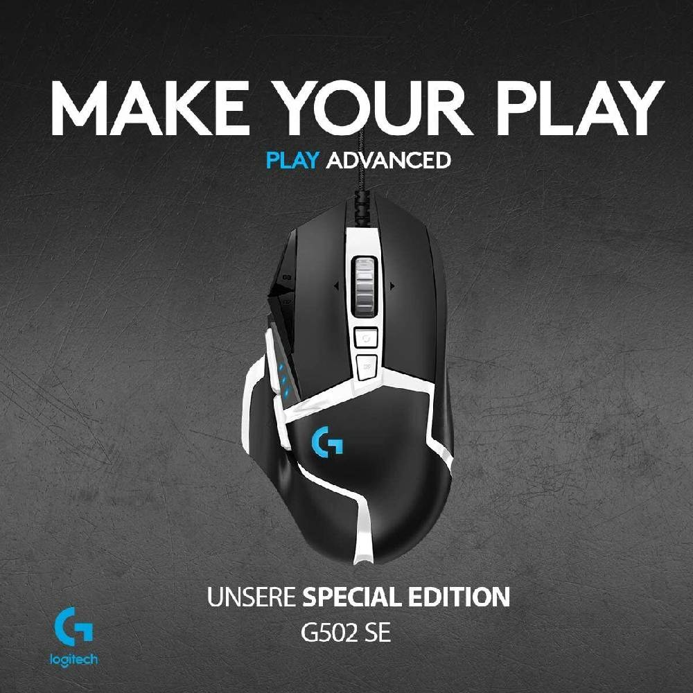 Spar King Online-Shop Logitech G502SE High Performance Gaming-Maus HERO 16000 DPI Optisch RGB PC Mac Günstig kaufen